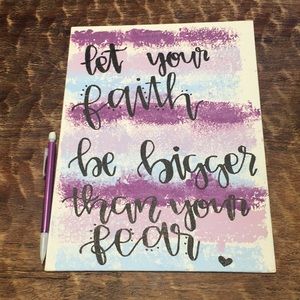 Calligraphy on Canvas Board